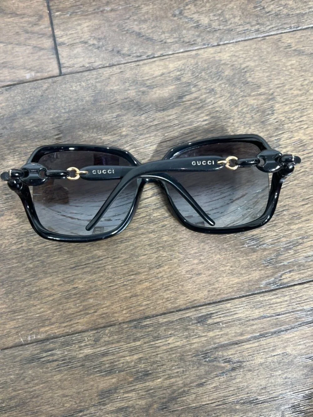 GUCCI Sunglasses GG 3584/S 59-15-115 Black and Rose Gold EUC